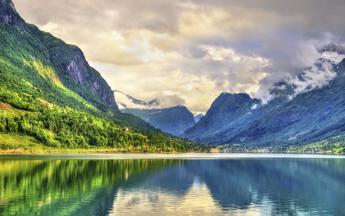 Panorama vom Nordfjord, Norwegen