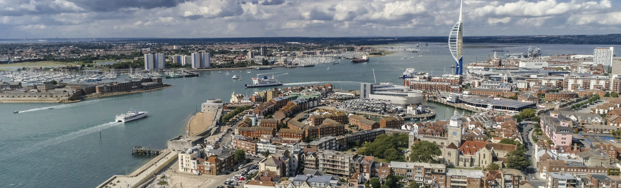 Luftaufnahme von Portsmouth, England