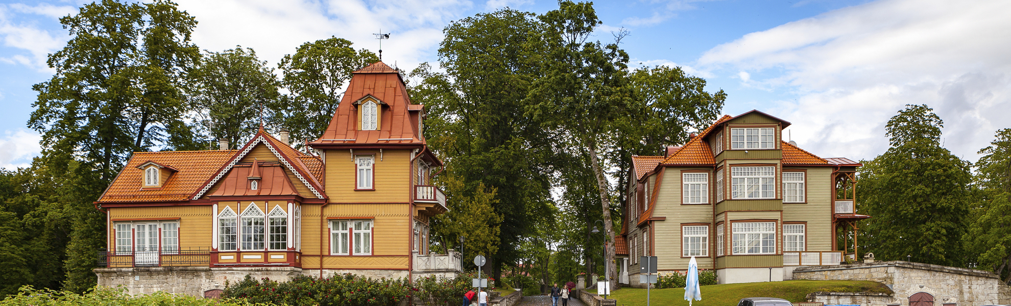 Häuser in Kuressaare auf Saaremaa, Estland