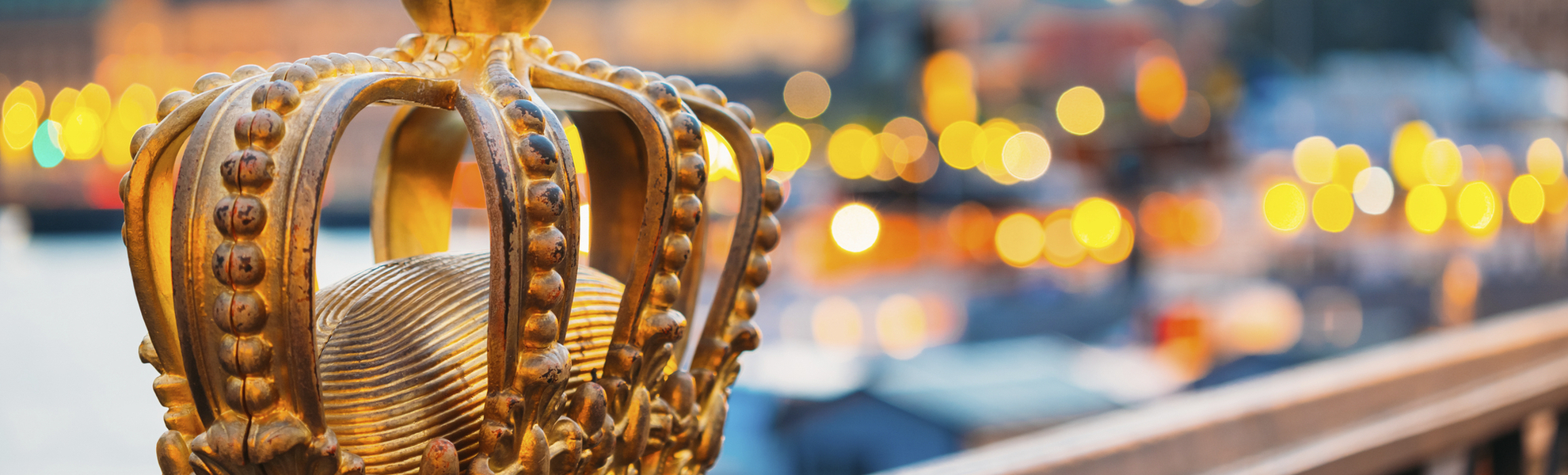 Schwedische Krone auf der Brücke Skeppsholm