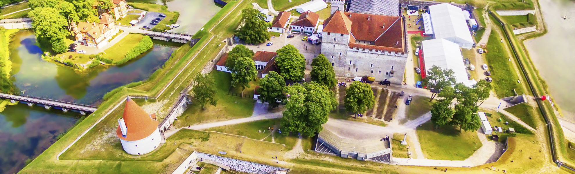 Saaremaa, Kuressaare aus der Vogelperspektive