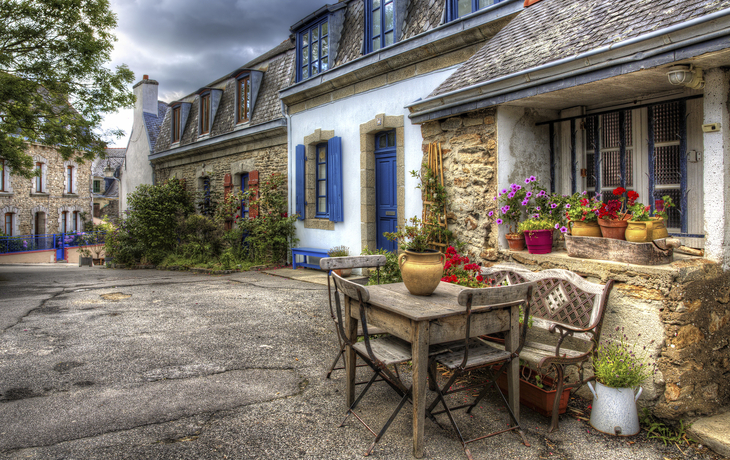 Häuser in Concarneau, Frankreich