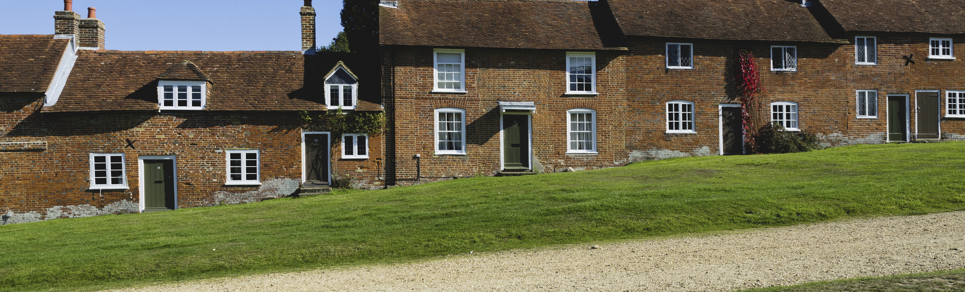 Häuser von Buckler’s Hard, England