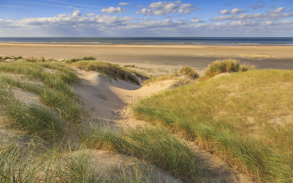 Einsamer Strand in Ijmuiden, Niederlande