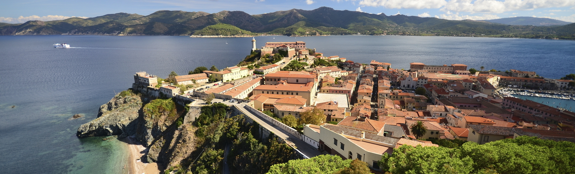 Panorama von Portoferraio, Italien
