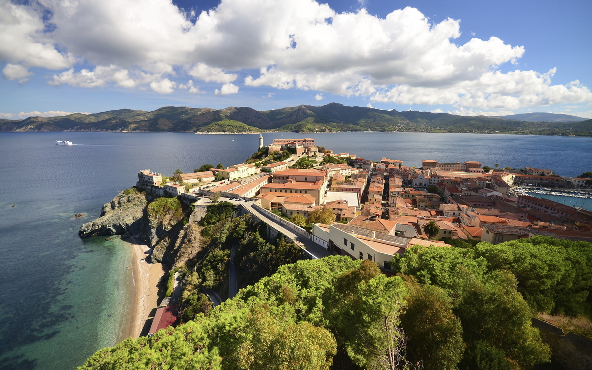 Panorama von Portoferraio, Italien