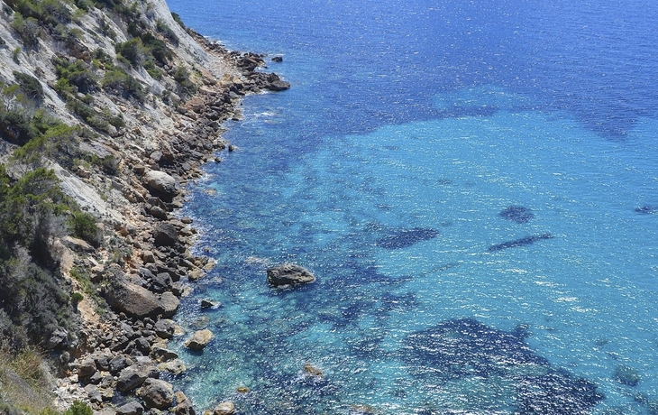 Küste von Ibiza, Spanien