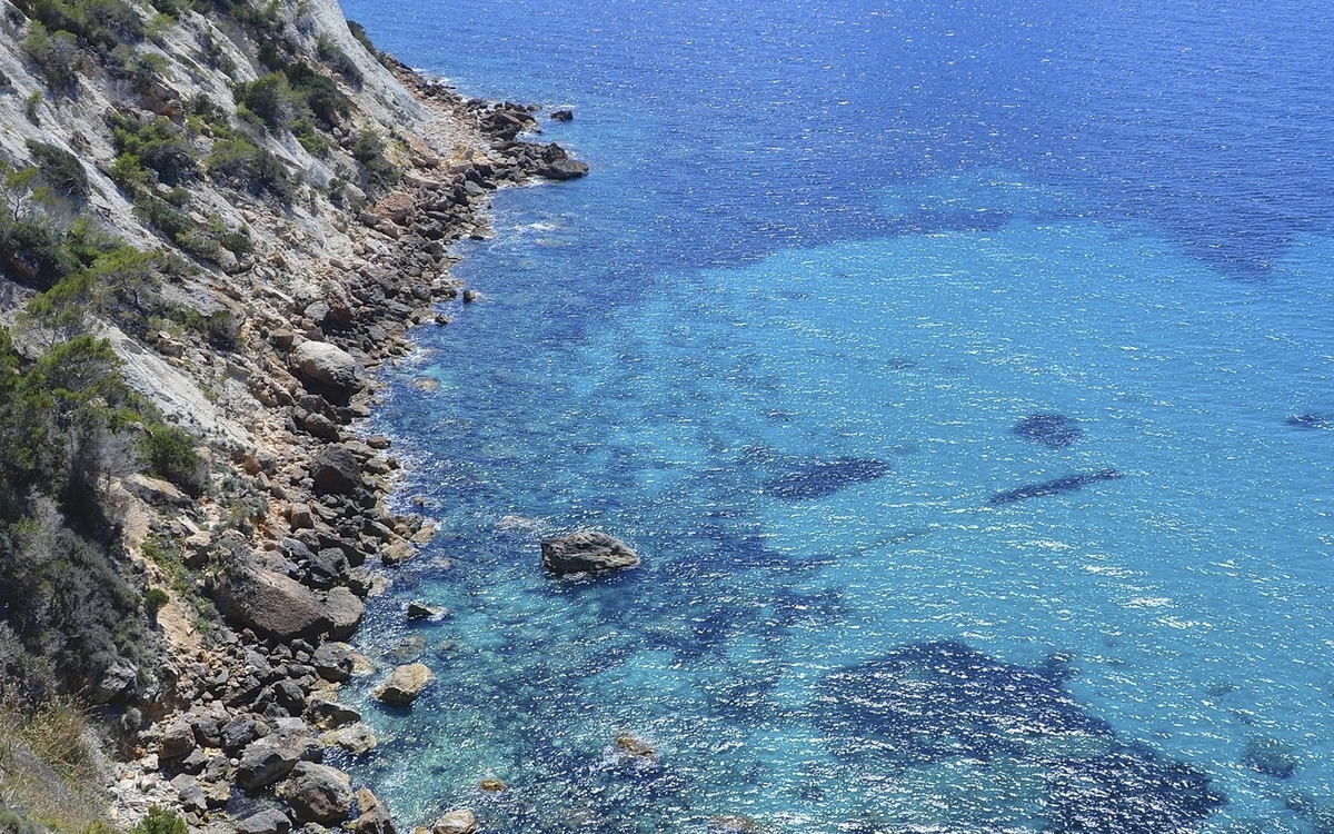 Küste von Ibiza, Spanien