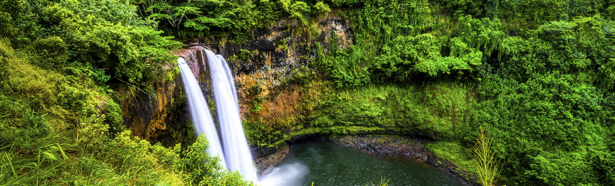 Hawaii, Kauai Wailua River, Opaekka Wasserfälle
