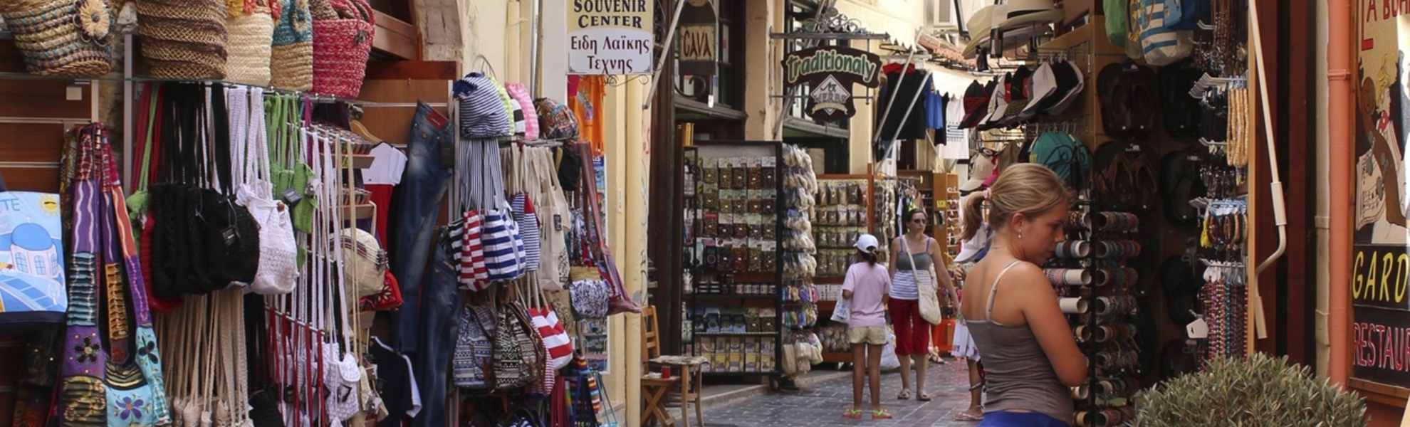 Gasse in Rethymno auf der Insel Kreta, Griechenland