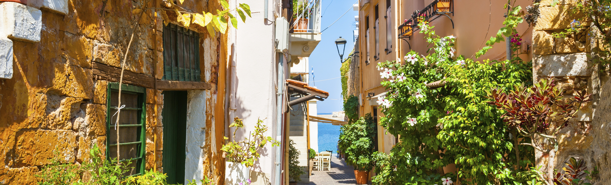 Kleine Gassen in Chania auf Kreta, Griechenland
