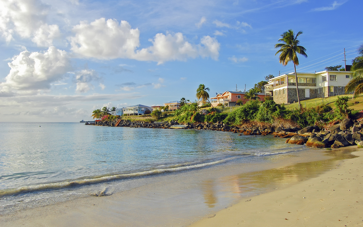 Grand Anse Strand in St. Georges an der Südküste von Grenada, Karibik