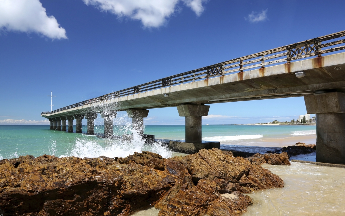 Seebrücke in Port Elizabeth, Südafrika
