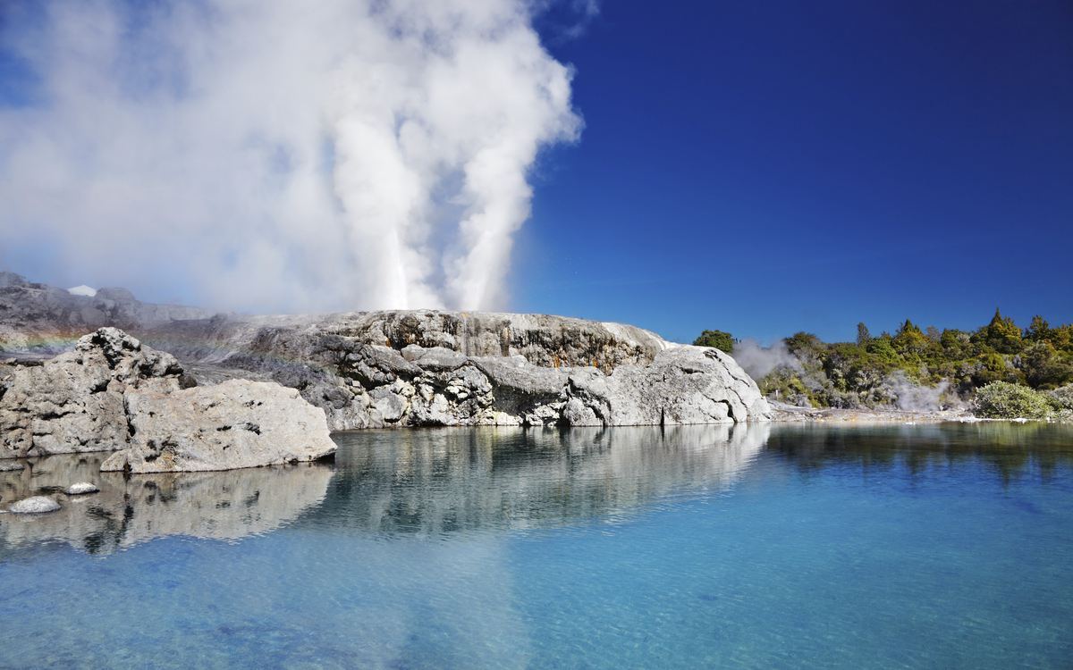 Geothermalfeld in Rotorua, Neuseeland