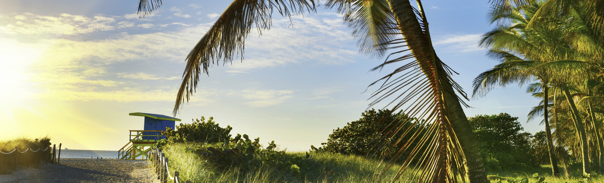 Strandweg in Miami Beach, USA