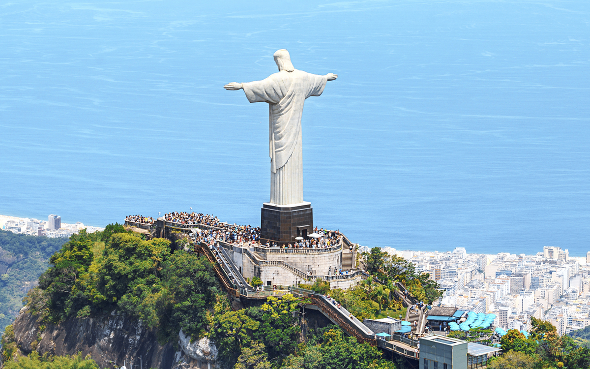 Christusstatue auf dem Corcovado Berg, Brasilien
