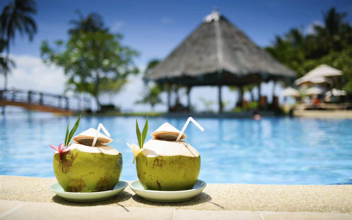Hotelanlage in Moorea, Französisch Polynesien