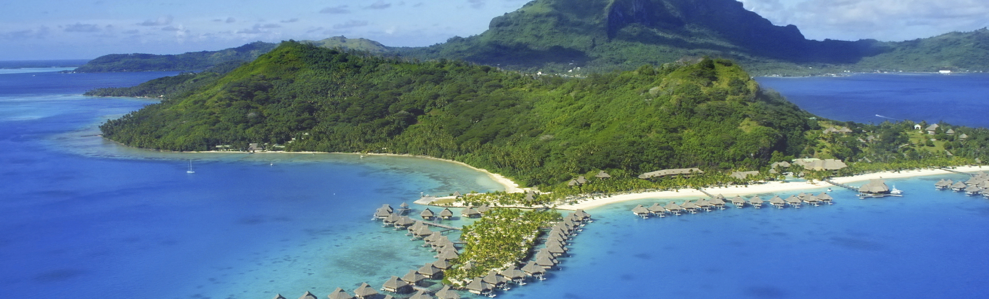 Bora Bora von oben, Französisch Polynesien