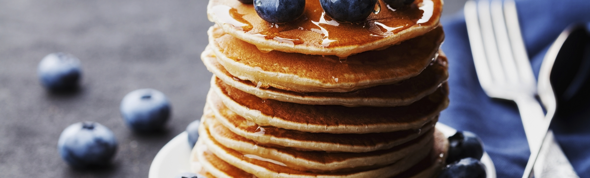 Pfannkuchen mit Blaubeeren