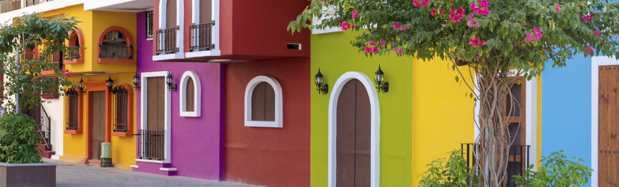 Bunte Gebäude in Puerto Vallarta, Mexiko