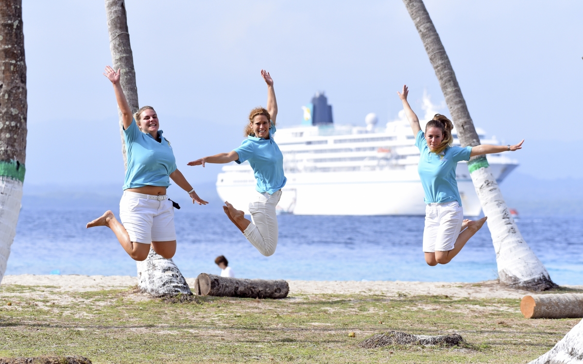 Reiseleiter in Panama am Strand