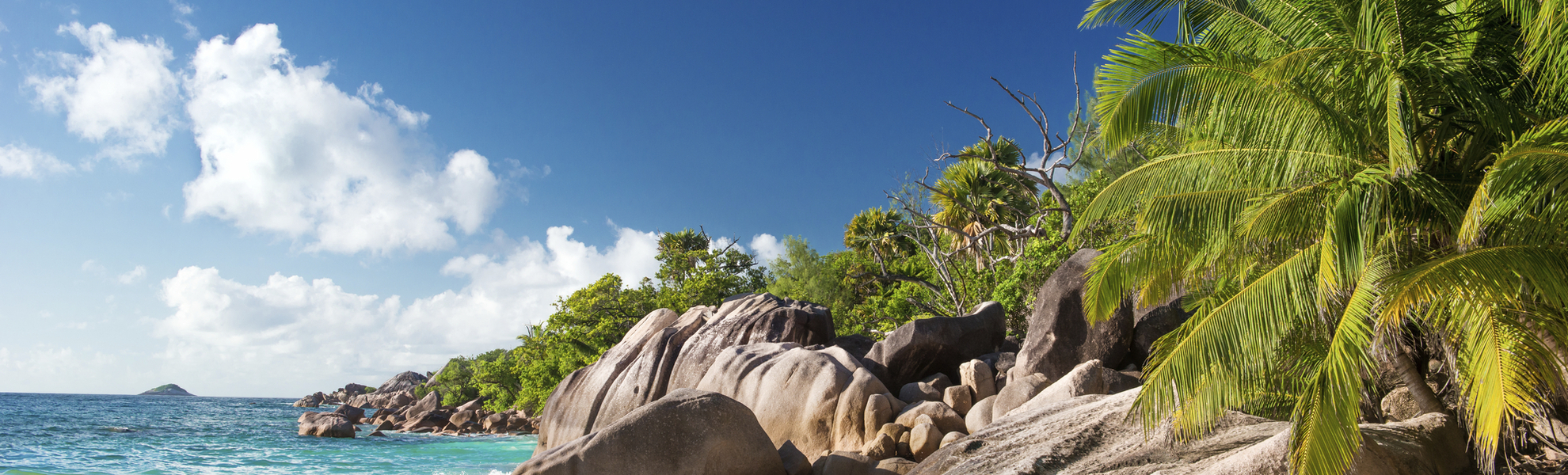 Küste von Praslin, Seychellen