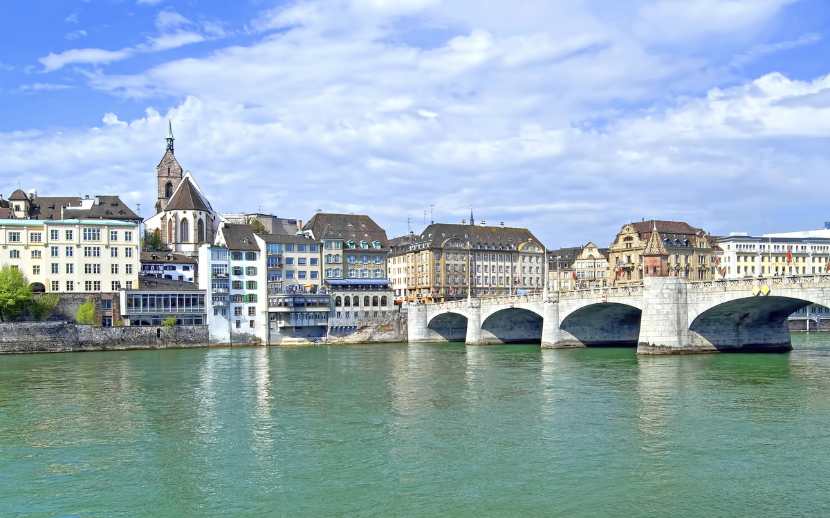 malerisches Stadtbild in Basel, Schweiz