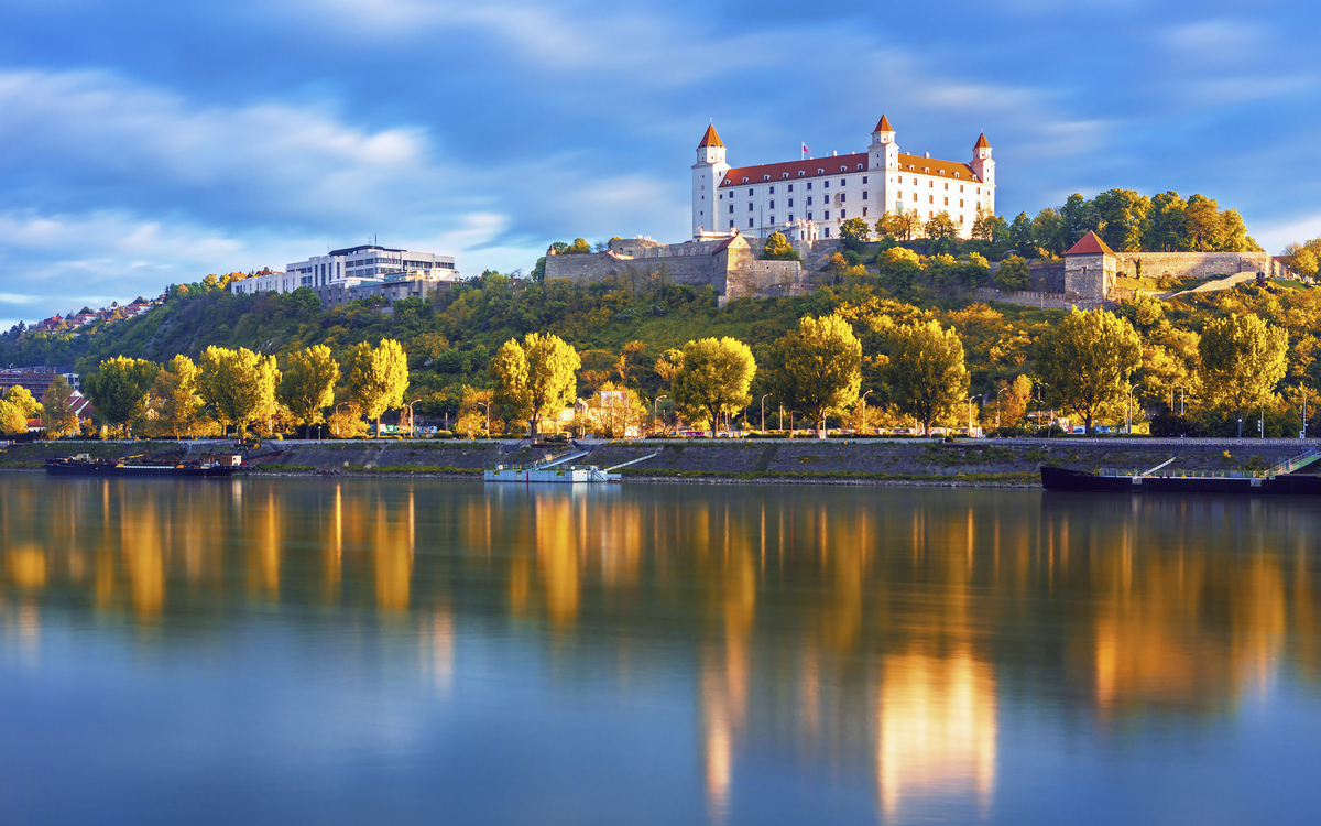 Blick auf die Burg Bratislava, Slowakei