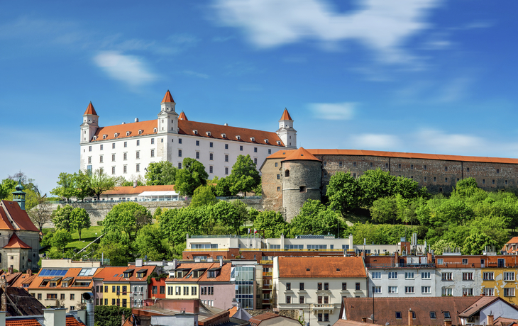 Blick auf die Burg Bratislava, Slowakei
