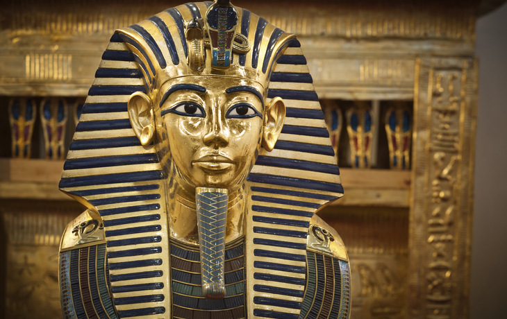 Maske von Tutanchamun in Ägypten