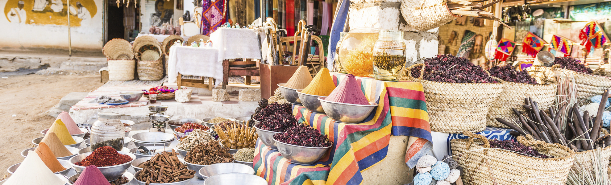 Gewürzstand auf einem Markt in Ägypten