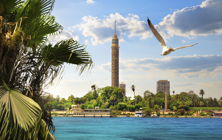 Am Nilufer in Kairo, Ägypten