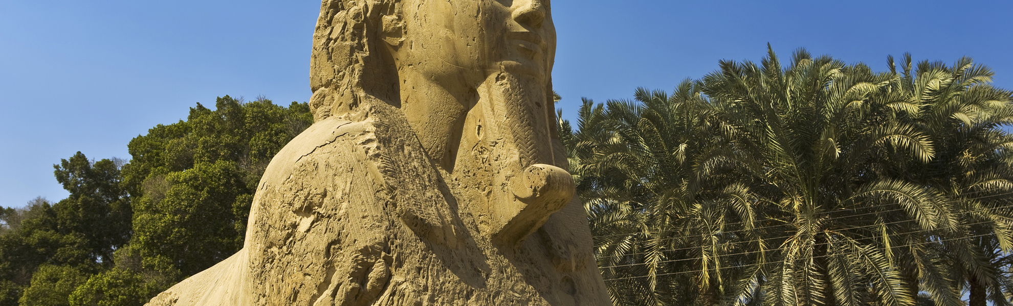 Sphinx in der alten Hauptstadt Memphis, Ägypten