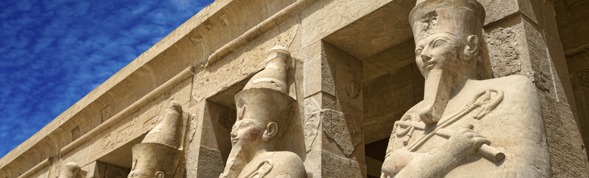 Osirispfeiler des Totentempels der Hatschepsut in Ägypten