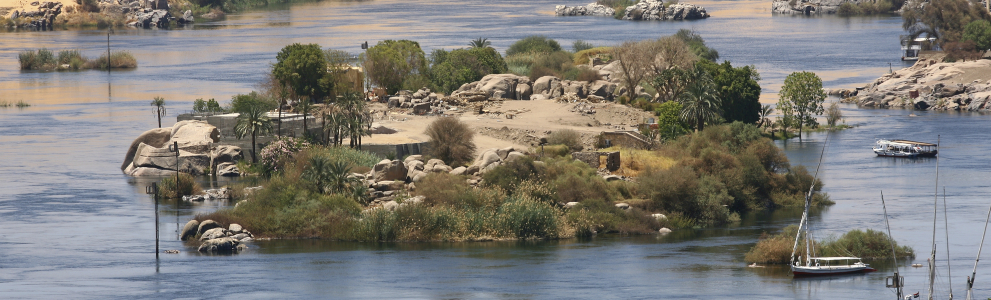 Kleine Insel auf dem Nil in Ägypten