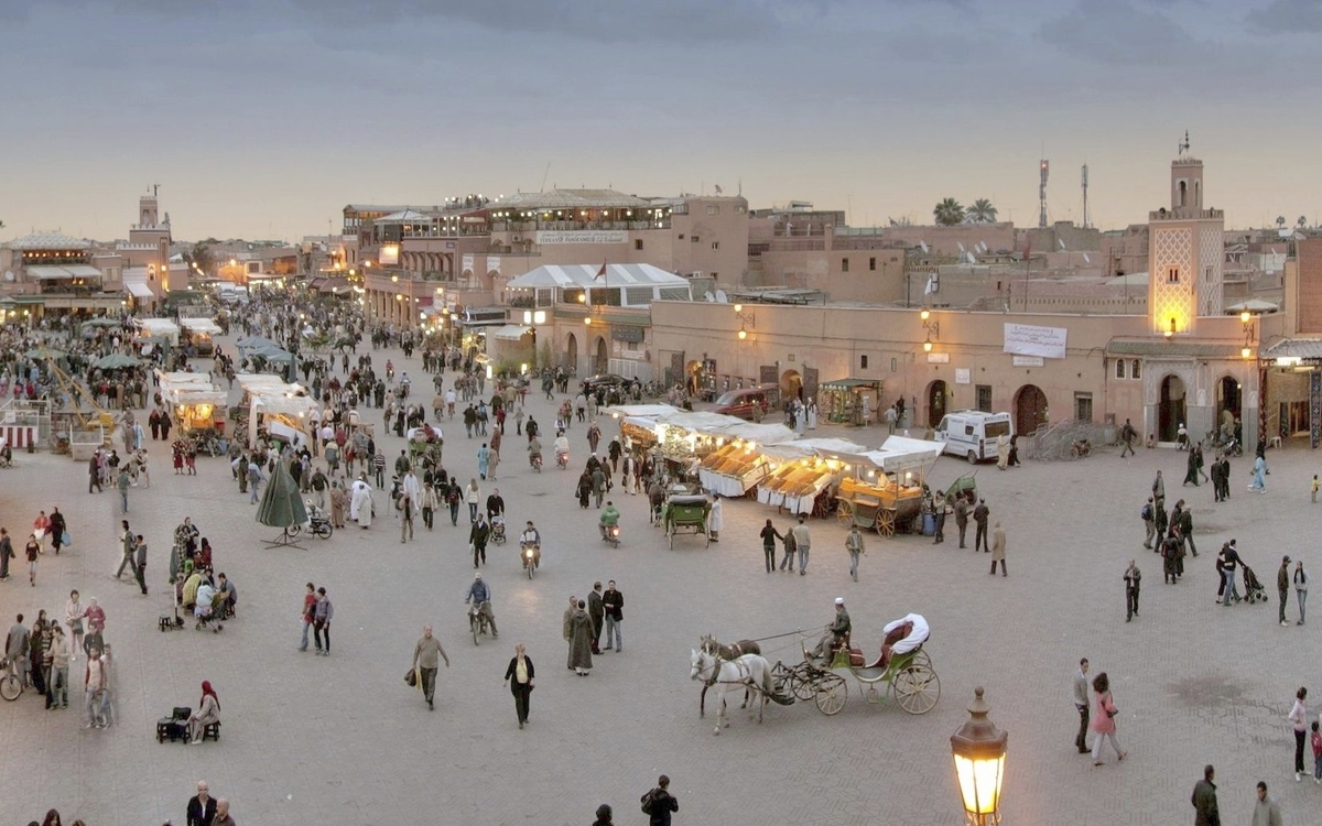 Platz der Gaukler in Marrakesch, Marokko