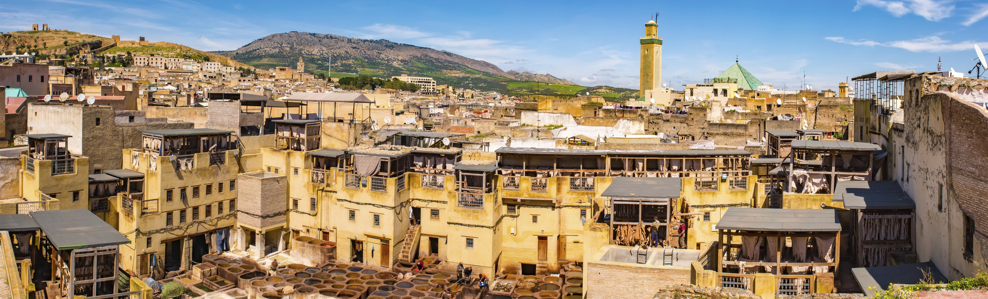 traditionelle Gerbereien in Fes, Marokko