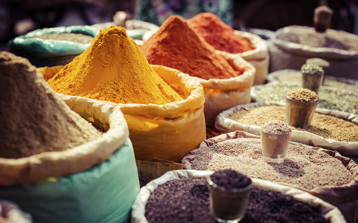 Gewürzmarkt in Indien