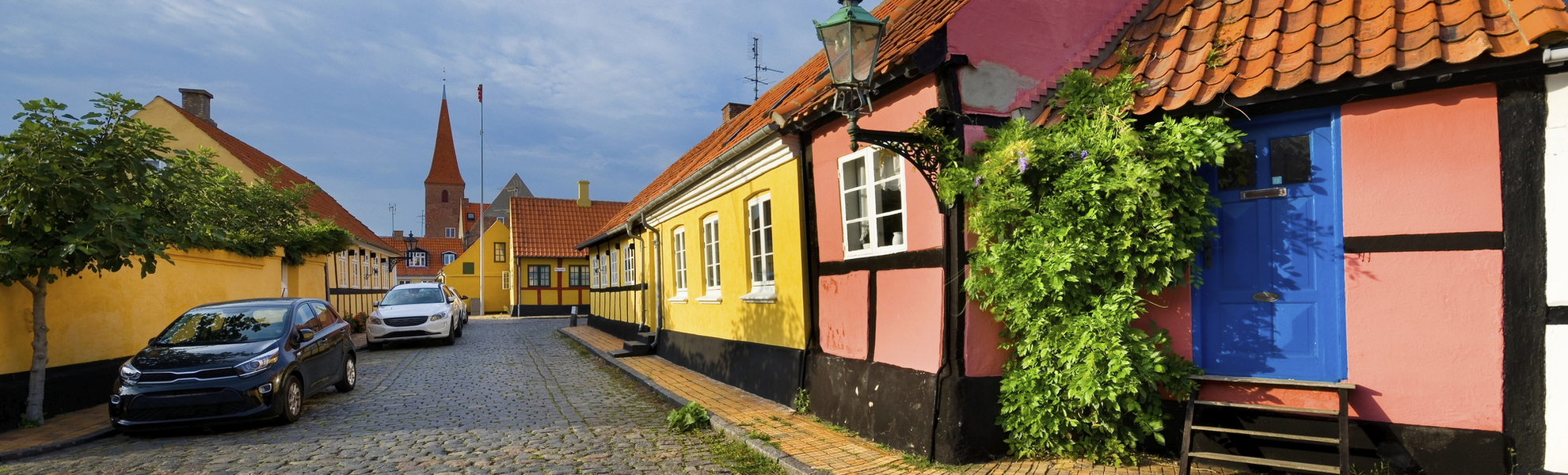 Bunte Häuser in Bornholm, Dänemark