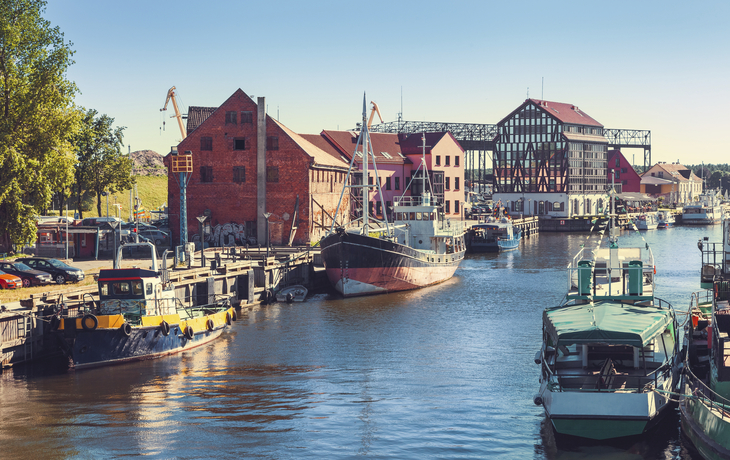 Der kleine Hafen von Klaipeda, Litauen