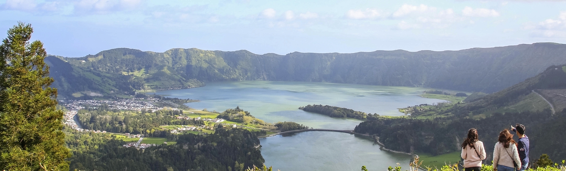 Panoramablick auf Ponta Delgada, Portugal
