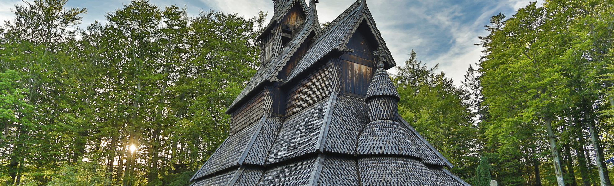 Fantoft-Stabkirche in Bergen, Norwegen