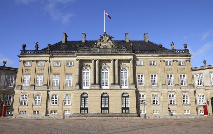 Schloss Amalienborg in Kopenhagen, Dänemark