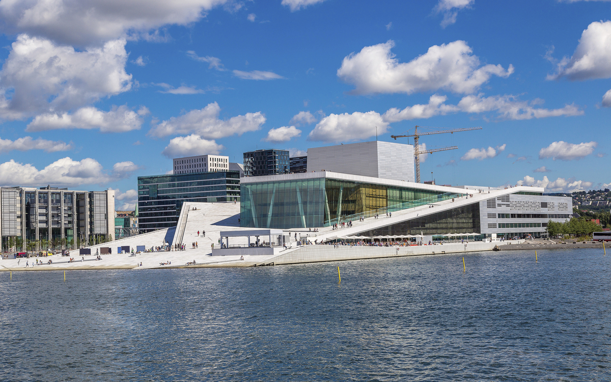 Oper an der Wasserfront von Oslo, Norwegen