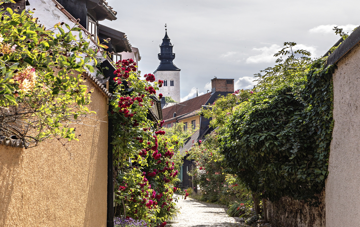 Straße in Visby, Schweden
