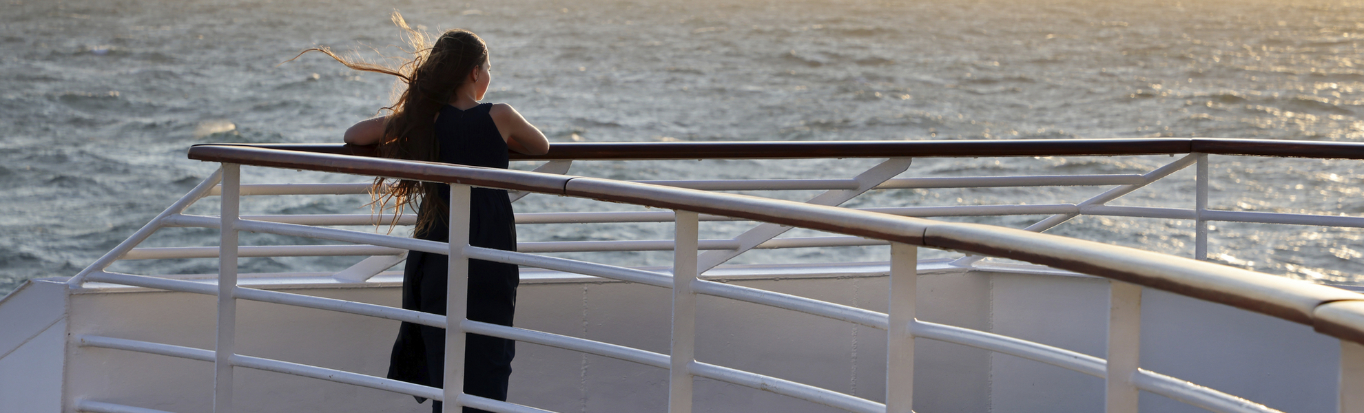 Sonnenuntergang auf der MS Artania