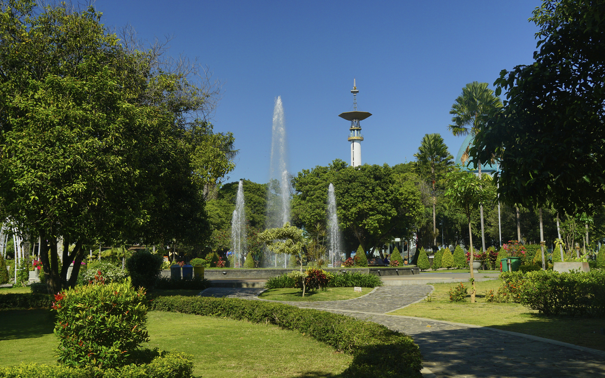 Stadtpark in Banyuwangi, Indonesien