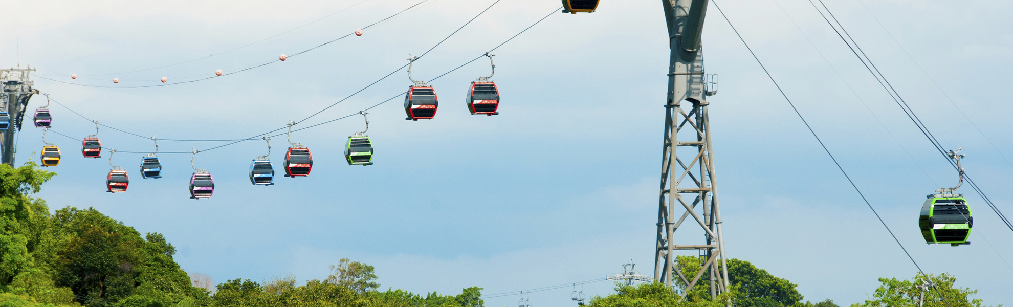 Seilbahn nach Sentosa Island, Singapur