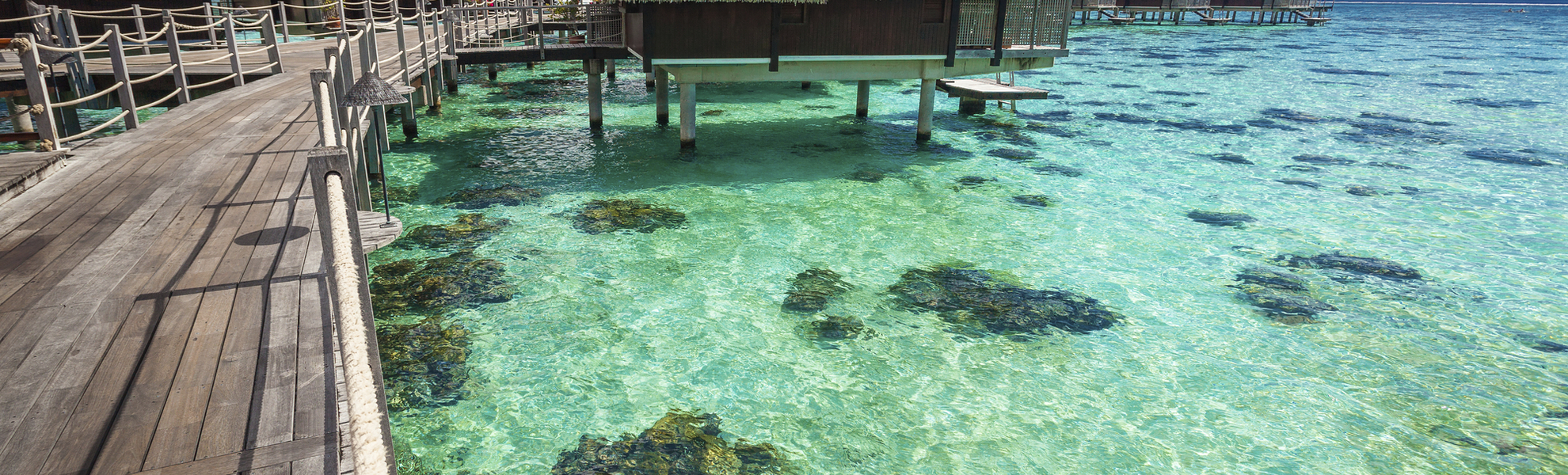 Hotelanlage in Moorea, Französisch Polynesien