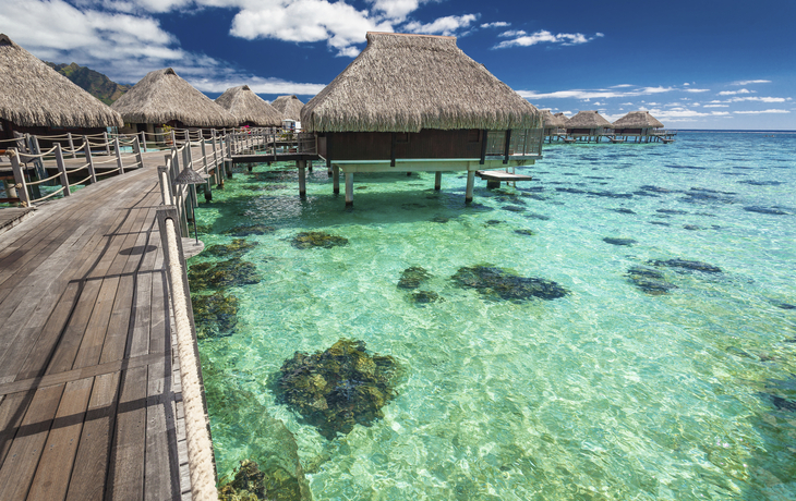 Hotelanlage in Moorea, Französisch Polynesien